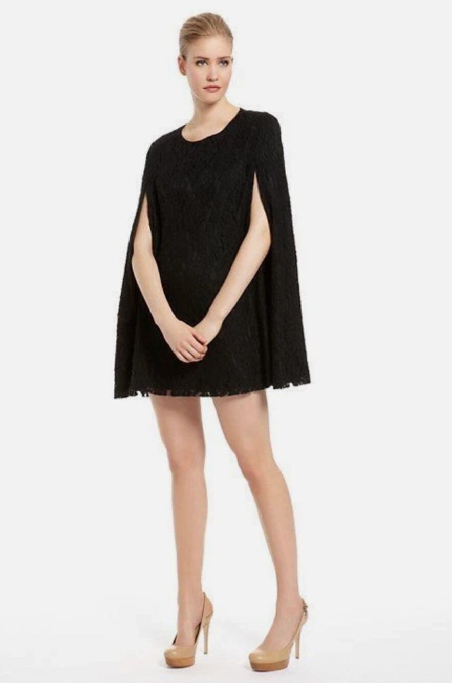 DKNY Black Short Cape Dress Size Small